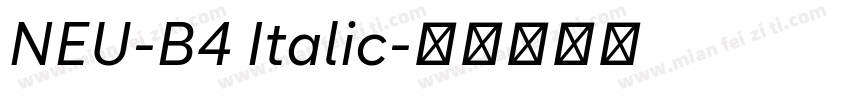 NEU-B4 Italic字体转换